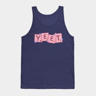 Scrabble Yeet Cute Kawaii Pink Tank Top